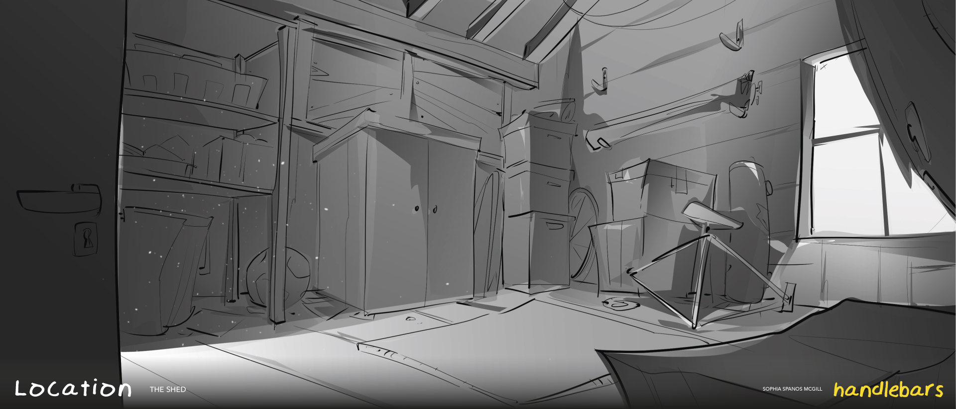 Handlebars shed location design