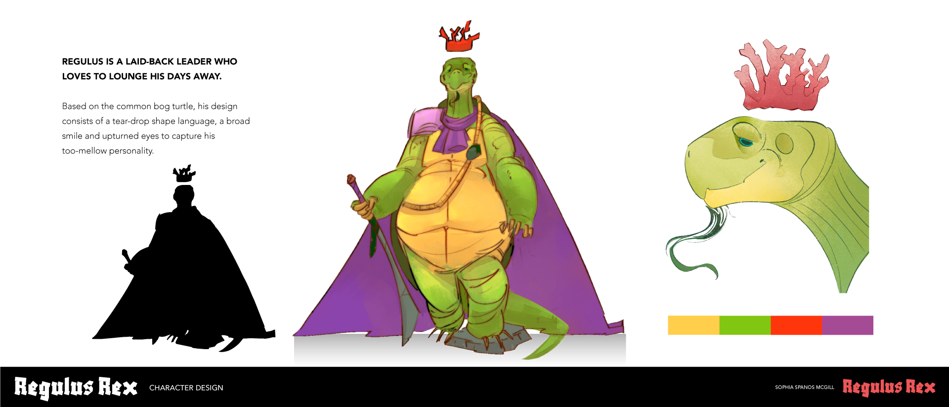 Regulus Rex Medieval turtle king design