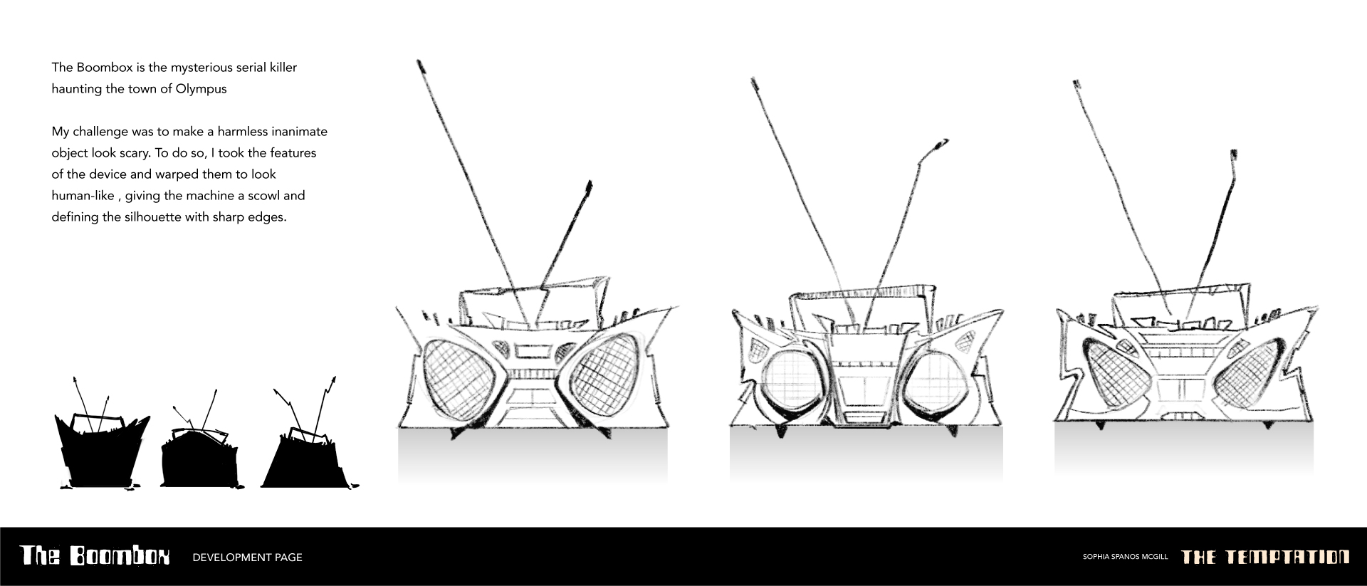 The Temptation Boombox character design